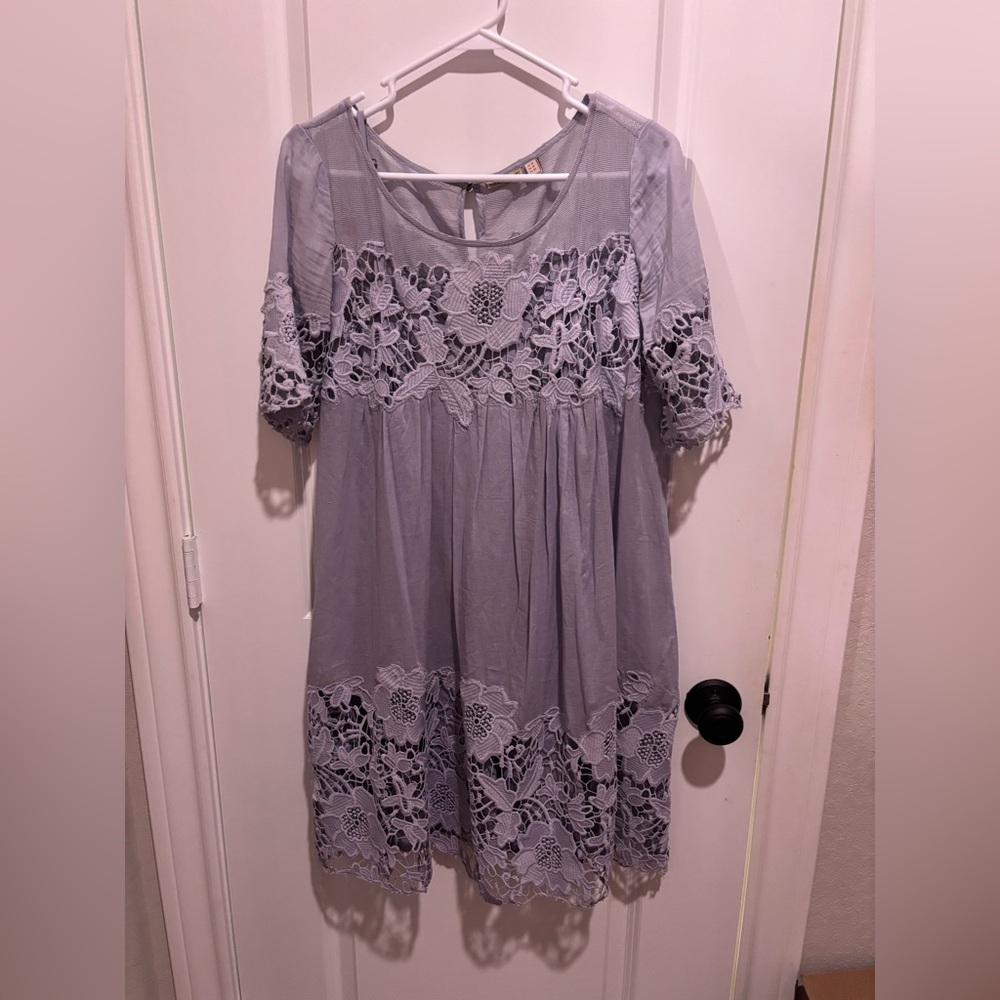 HOLDING HORSES  Purple lilac Flutter Sleeve Dress